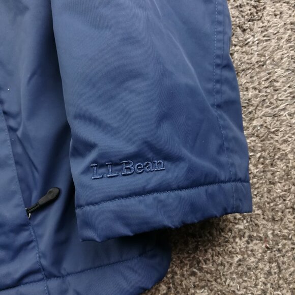 LL Bean Coat Winter Warmer Jacket Sherpa Lined Quilted Blue Womens 1X - Picture 2 of 8